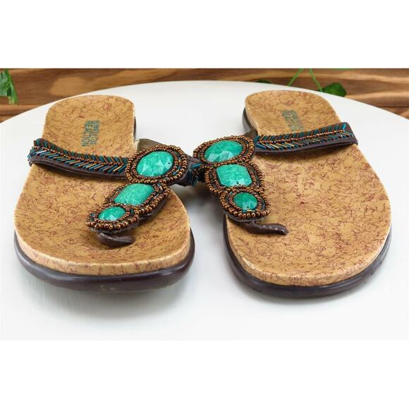 Kenneth Cole Reaction Sz 6 M Blue Thong Synthetic‎ Women Sandals - Picture 2 of 10